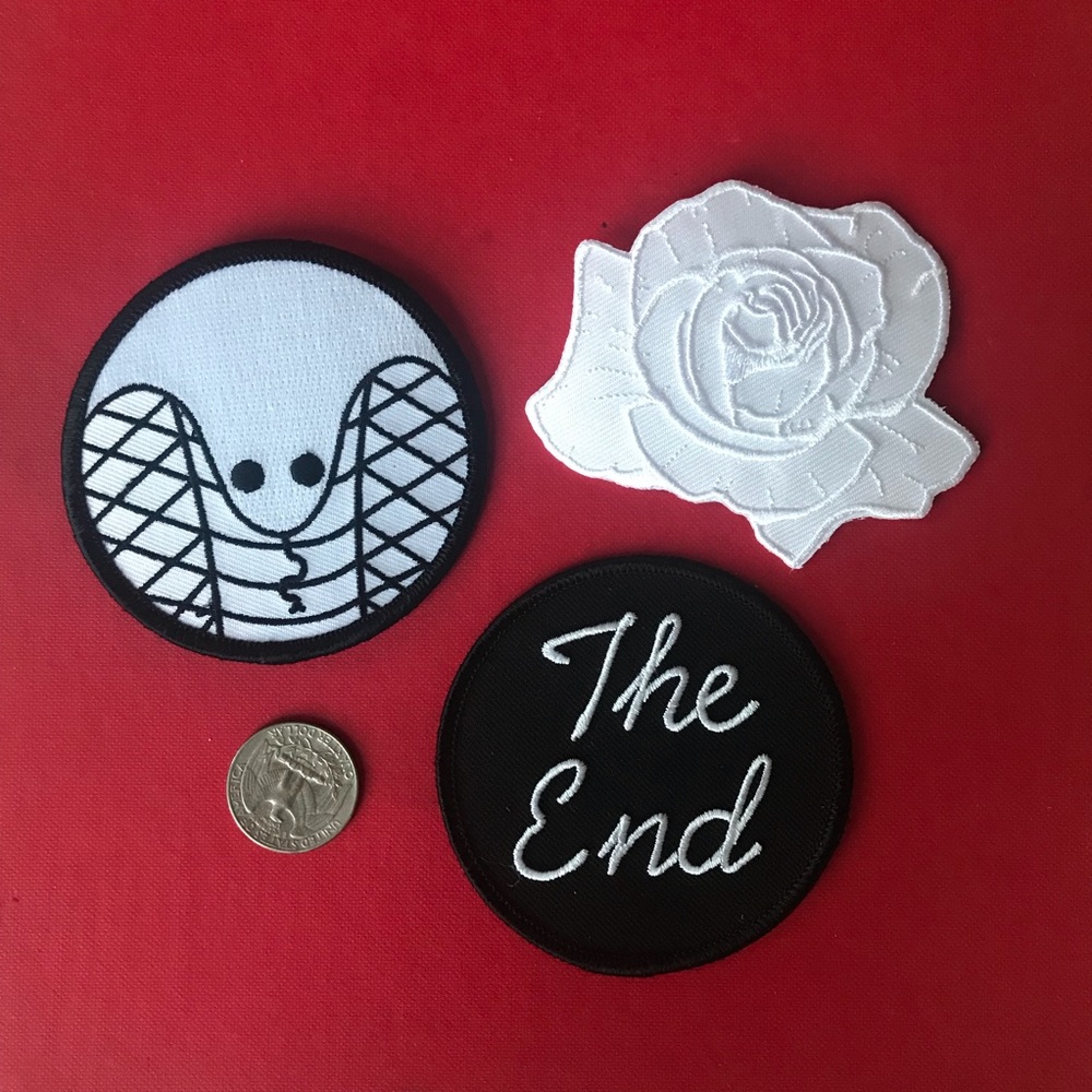 Black and White Iron-on Patch Set - Picture 2 of 2